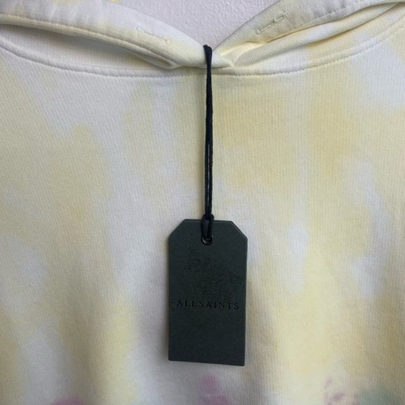 NWT All Saints Pippa Yellow/Lilac Tie Dye Hoody - Picture 6 of 9